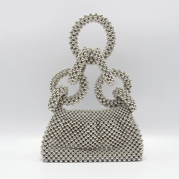 Fashionable Pearl and Beaded Handbag - Chic Addition for Weddings and Parties - Picture 5 of 6